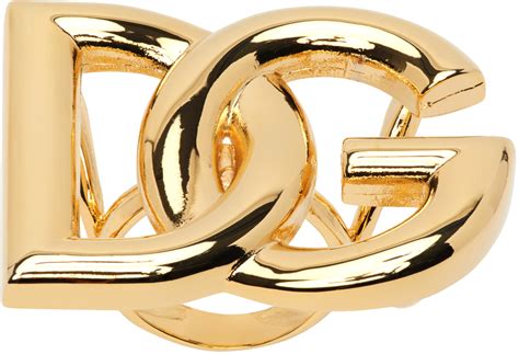 dolce gabbana stainless ring onyx|Ring DG in Gold .